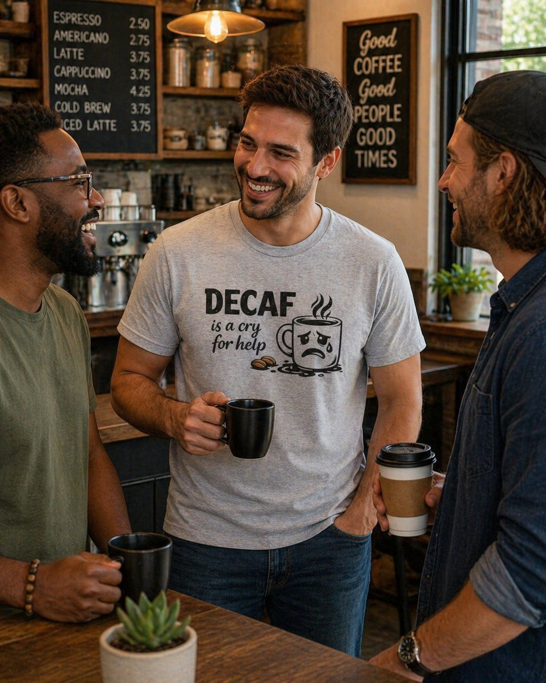 Decaf Is a Cry for Help - Coffee T-Shirt