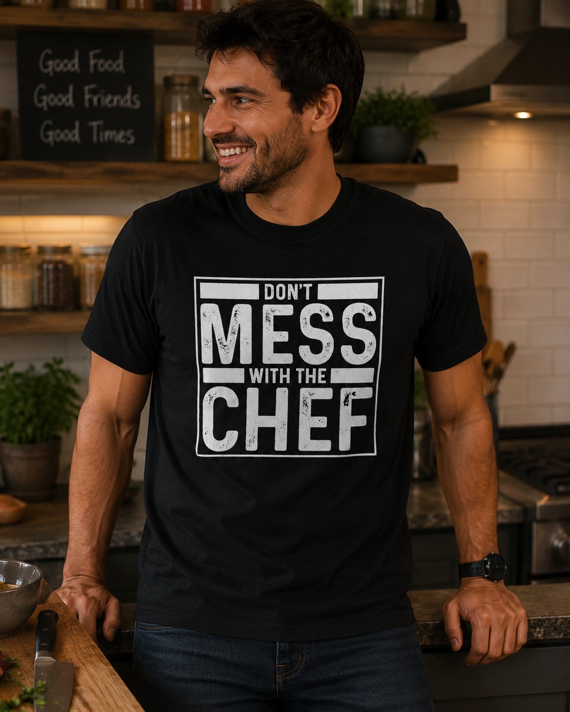Don't Mess With The Chef T-Shirt — Funny Chef Kitchen Shirt for Cooks & Chefs