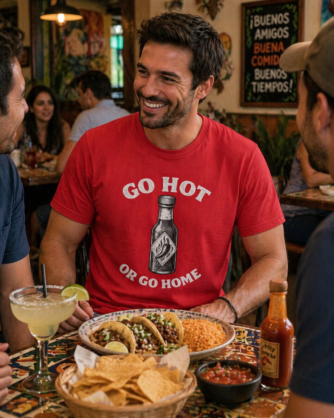 Hot Sauce T-Shirt — "Go Hot or Go Home" Chili Head Graphic Tee