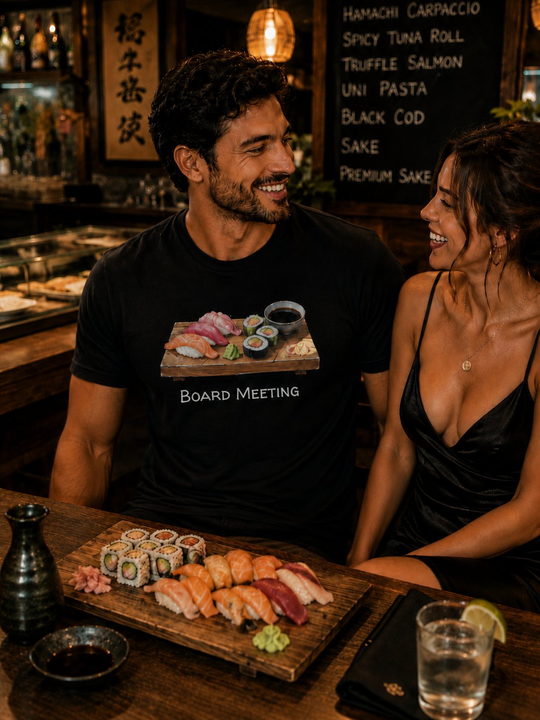 Sushi 'Board Meeting' T-Shirt — Funny Sushi Sashimi Japanese Tee for Foodies