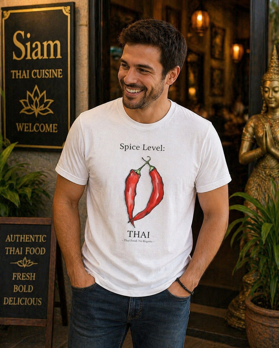 Thai Spice Chili T-Shirt – "Spice Level: Thai" Graphic Tee