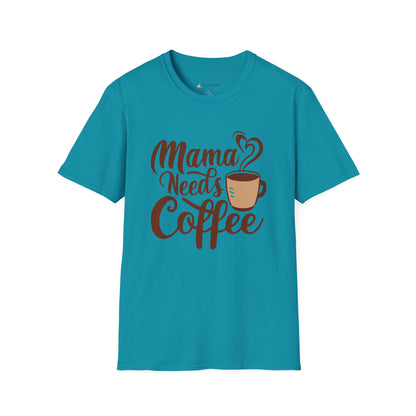 Mama Needs Coffee T-Shirt — Cute Funny Mom Coffee Tee, Mother's Day Gift