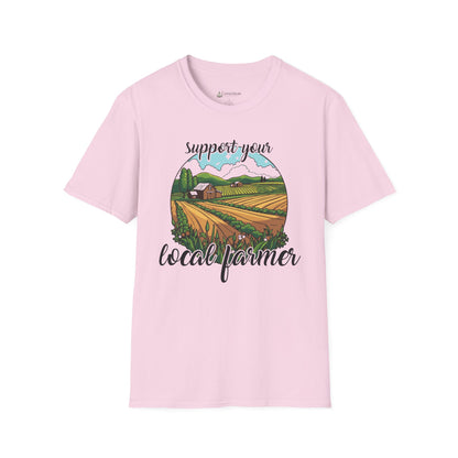Support Your Local Farmer T-Shirt — Farm Landscape Graphic Tee