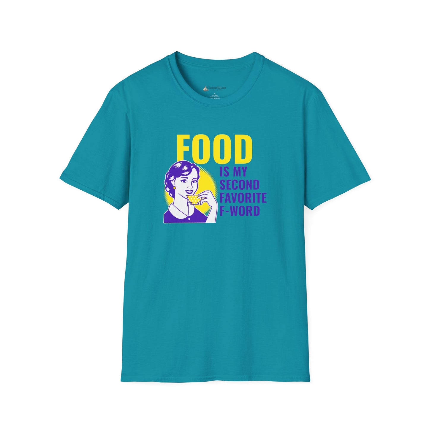 Food Is My Second Favorite F-Word T-Shirt — Funny Retro Food Lover Tee