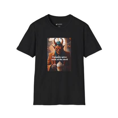 “Pumpkin Spice: Work of the Devil” Halloween Fall Holiday Season T-Shirt