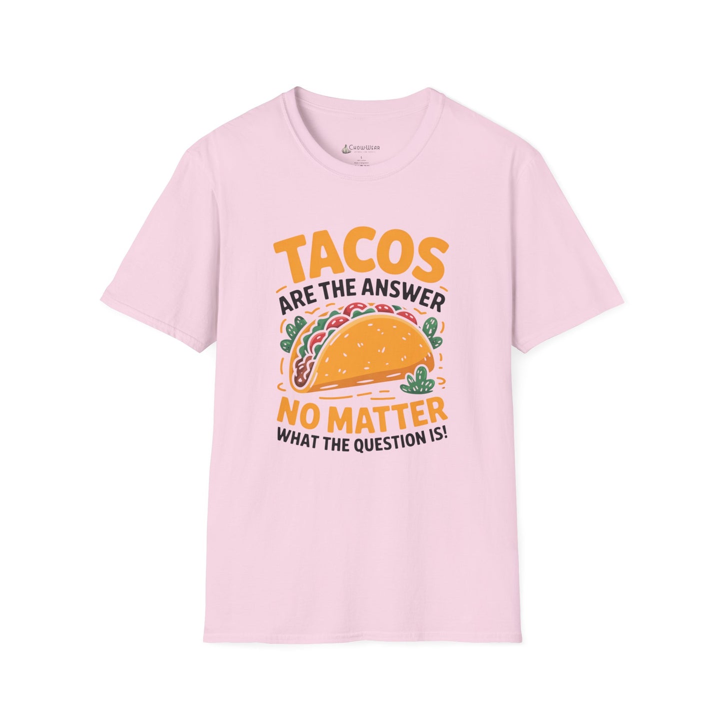 Taco T-Shirt — "Tacos Are The Answer" Funny Mexican Street Food Shirt