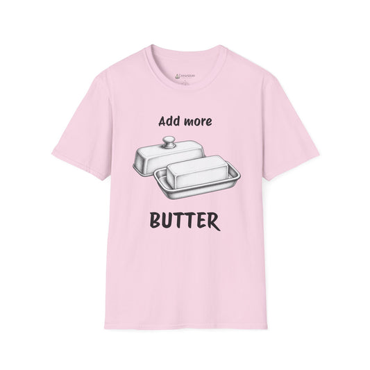 "Add More Butter" T-Shirt - Retro Butter Dish Graphic Tee