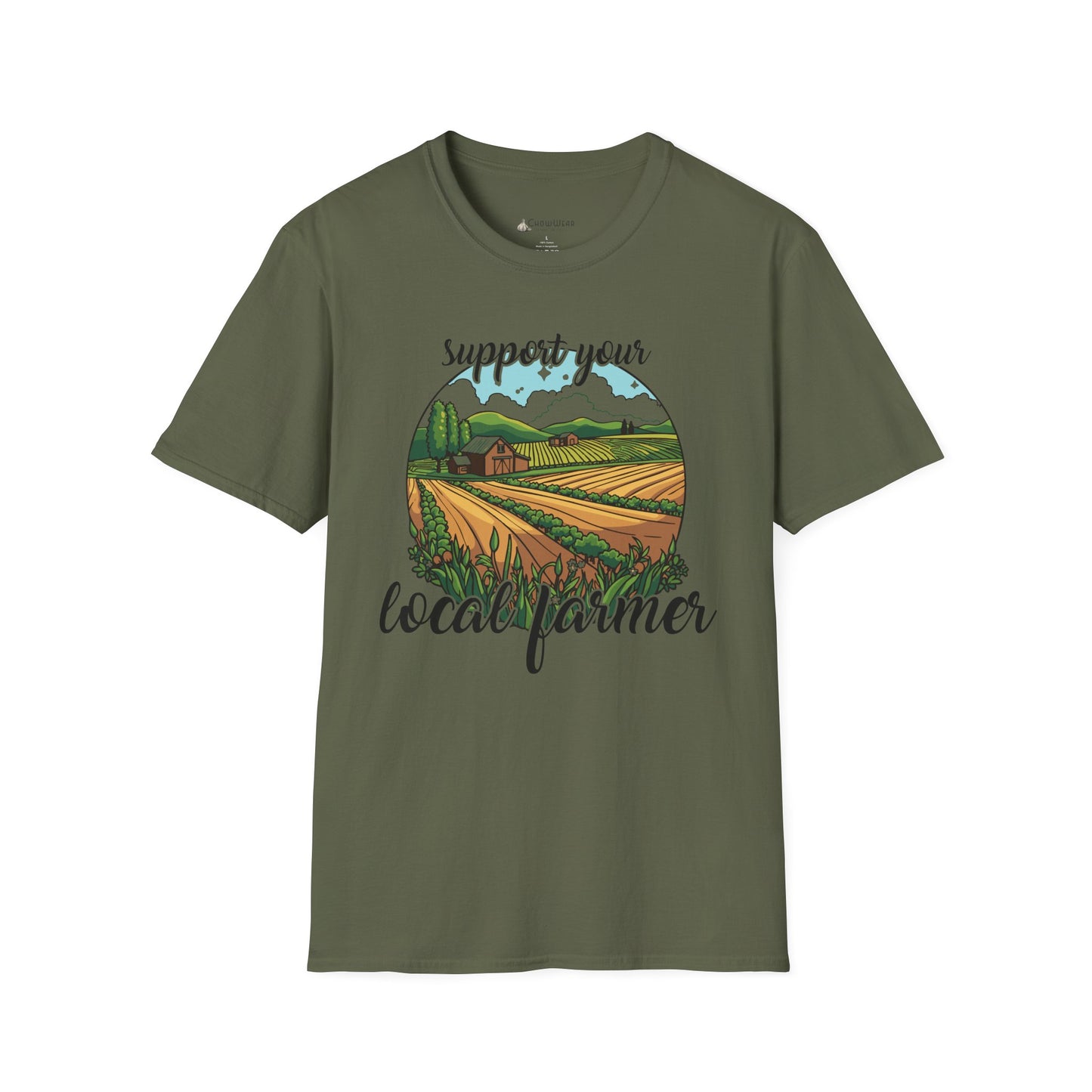 Support Your Local Farmer T-Shirt — Farm Landscape Graphic Tee