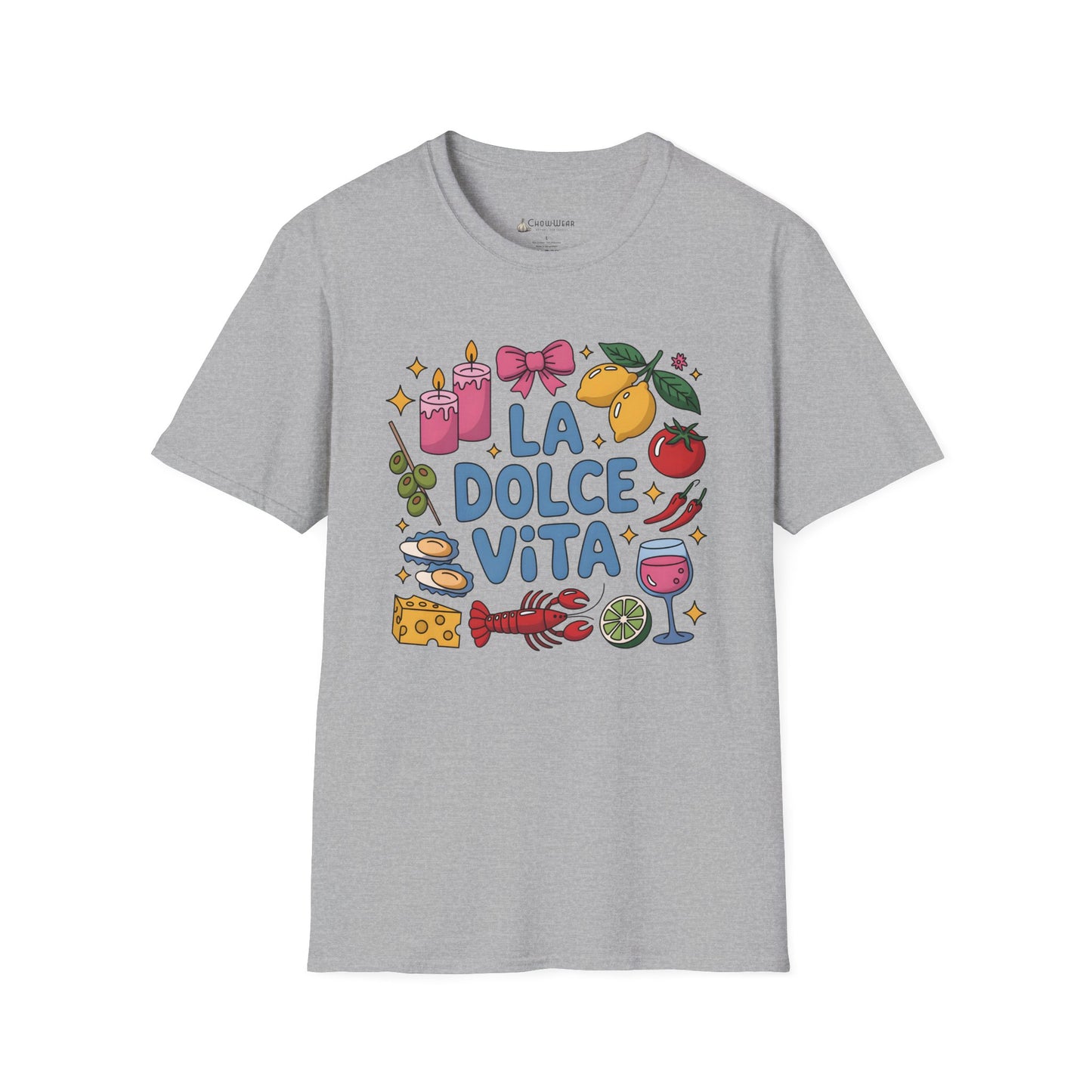 La Dolce Vita  ("The Sweet Life") T-Shirt — Italian Food & Wine Graphic Tee