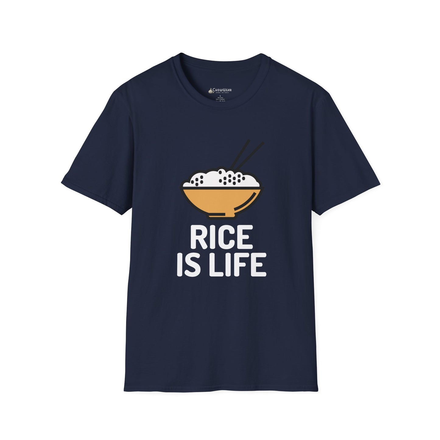 Rice Is Life T-Shirt – Cute Bowl & Asian Chopsticks Tee for Rice Lovers