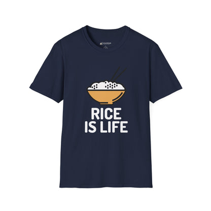 Rice Is Life T-Shirt – Cute Bowl & Asian Chopsticks Tee for Rice Lovers