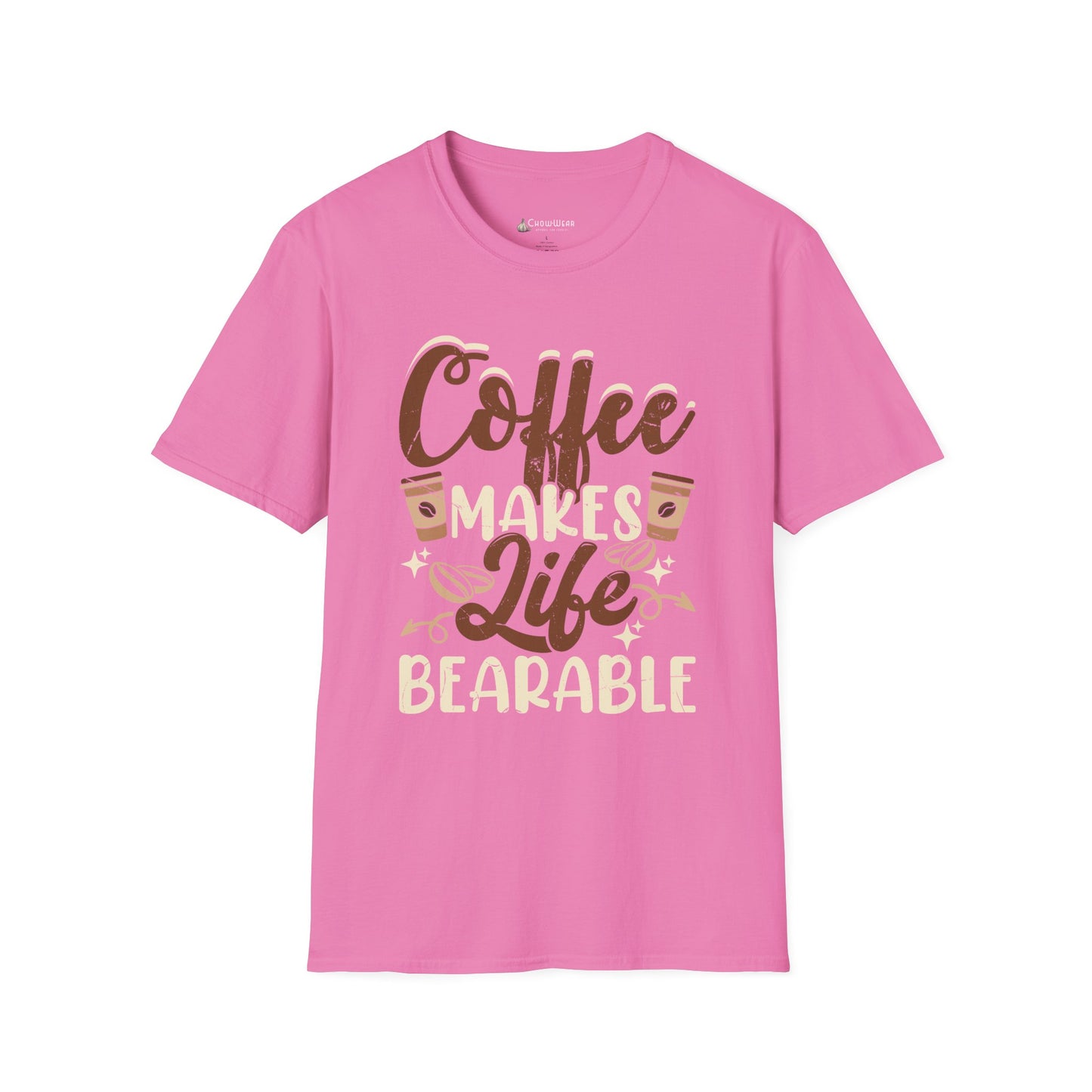 Coffee Makes Life Bearable T-Shirt — Funny Coffee Lover Tee