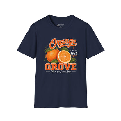 Orange Grove Vintage T-Shirt — Florida Fruit Citrus Graphic Tee