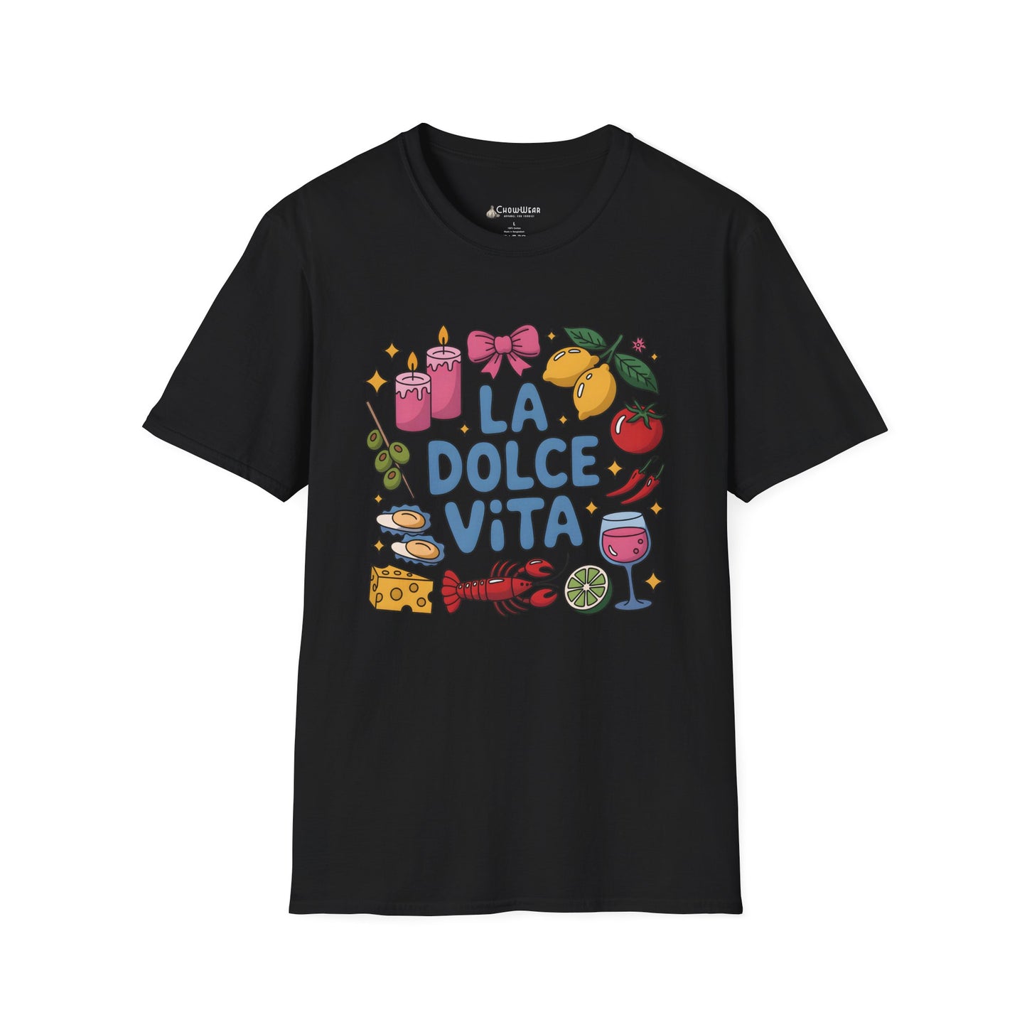 La Dolce Vita  ("The Sweet Life") T-Shirt — Italian Food & Wine Graphic Tee
