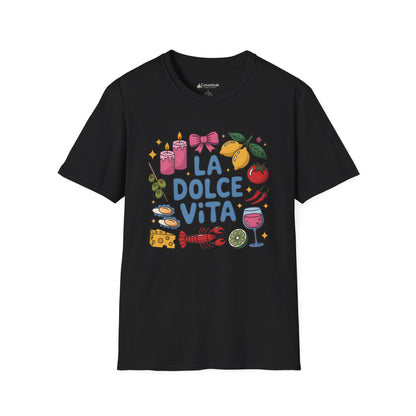 La Dolce Vita  ("The Sweet Life") T-Shirt — Italian Food & Wine Graphic Tee