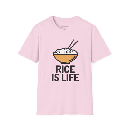 Rice Is Life T-Shirt – Cute Bowl & Asian Chopsticks Tee for Rice Lovers
