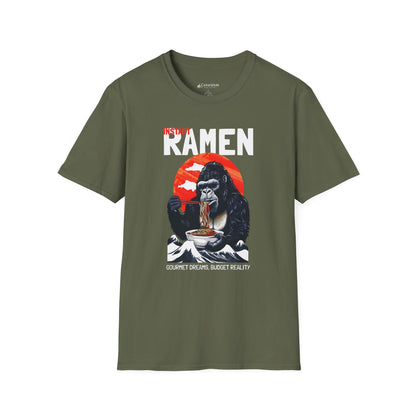 Ramen Gorilla T‑Shirt — Vintage Japan Sunset Noodle Asian Tee