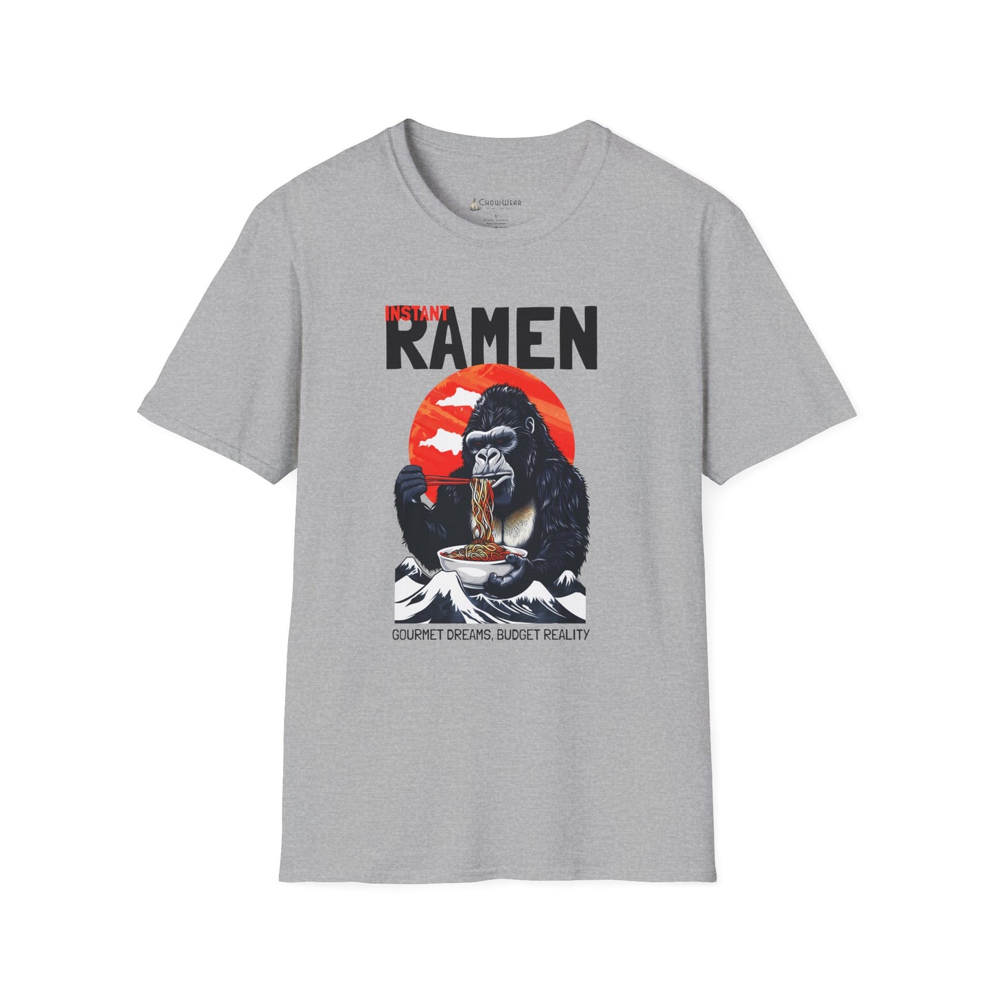 Ramen Gorilla T‑Shirt — Vintage Japan Sunset Noodle Asian Tee