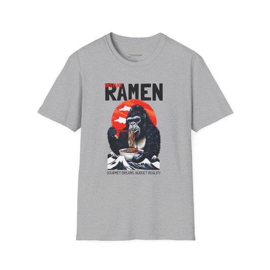 Ramen Gorilla T‑Shirt — Vintage Japan Sunset Noodle Asian Tee