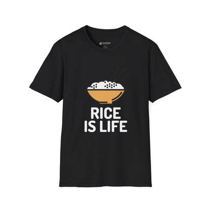 Rice Is Life T-Shirt – Cute Bowl & Asian Chopsticks Tee for Rice Lovers