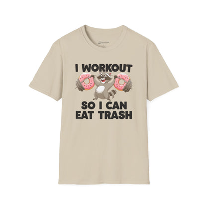 "I Workout So I Can Eat Trash" Funny Fitness Diet T-shirt