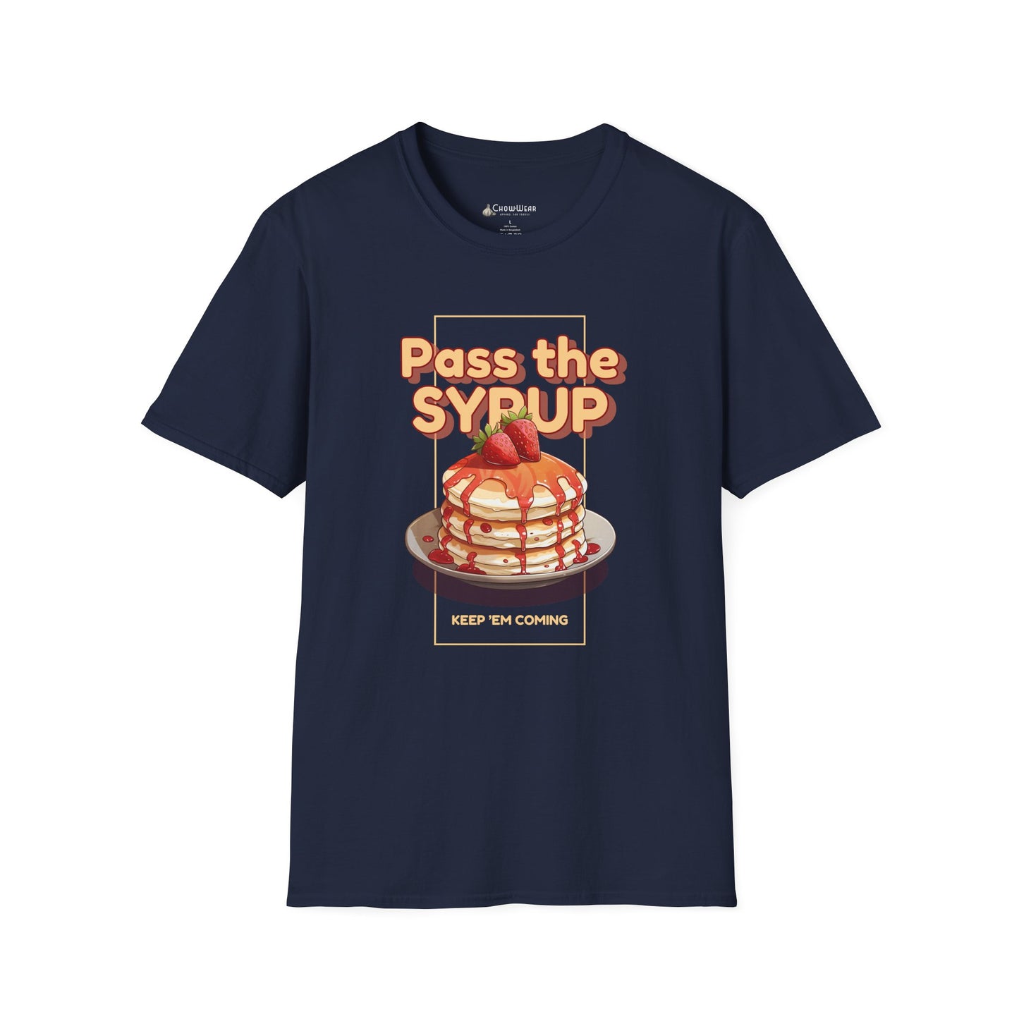 Pass the Syrup Pancake T-Shirt — Retro Breakfast Graphic Tee