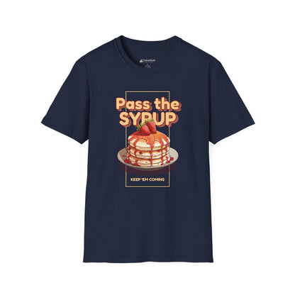 Pass the Syrup Pancake T-Shirt — Retro Breakfast Graphic Tee