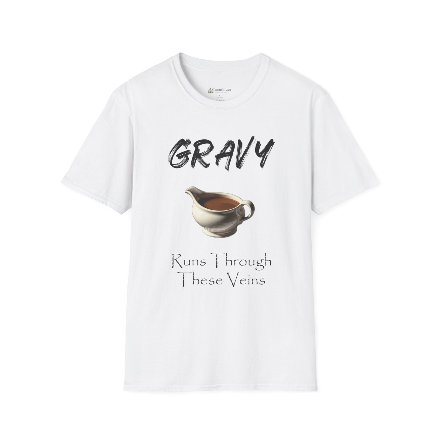 Gravy Runs Through These Veins T-Shirt — Funny Thanksgiving Comfort Food Tee
