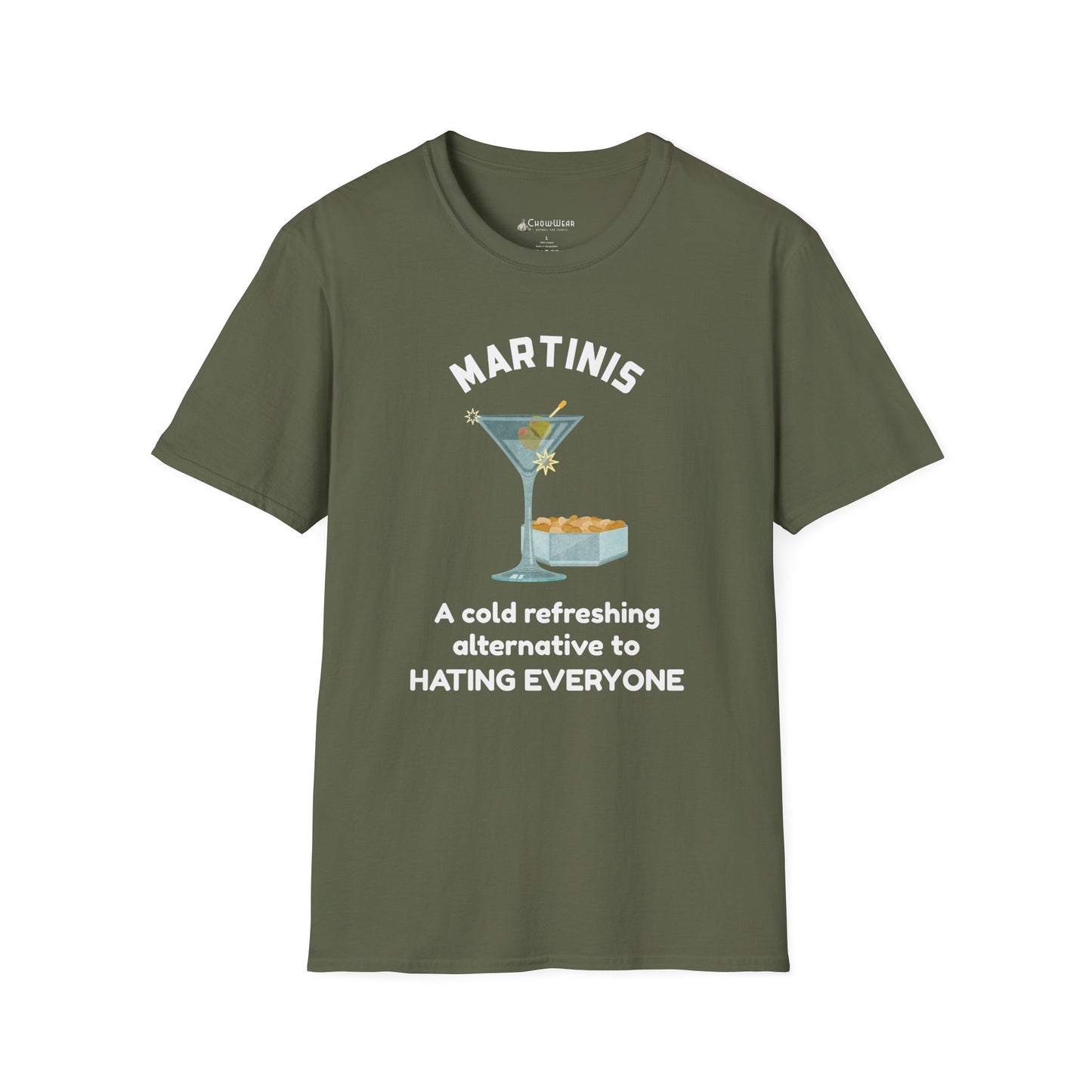 Martinis T‑Shirt — "A Cold Refreshing Alternative to Hating Everyone" Graphic Tee