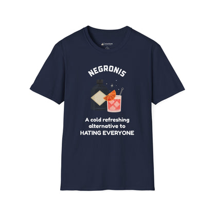 Negronis T-Shirt — "A cold refreshing alternative to hating everyone" Cocktail Tee