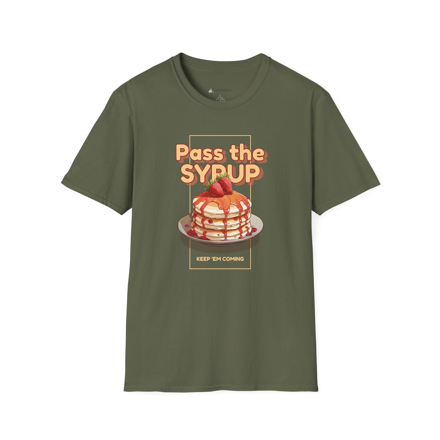 Pass the Syrup Pancake T-Shirt — Retro Breakfast Graphic Tee