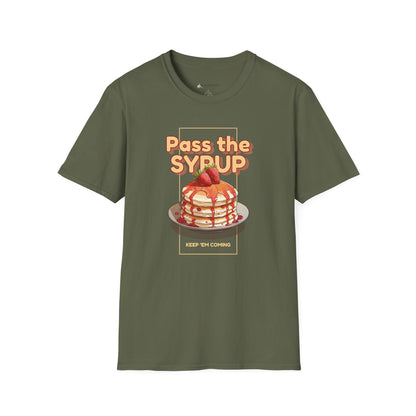 Pass the Syrup Pancake T-Shirt — Retro Breakfast Graphic Tee