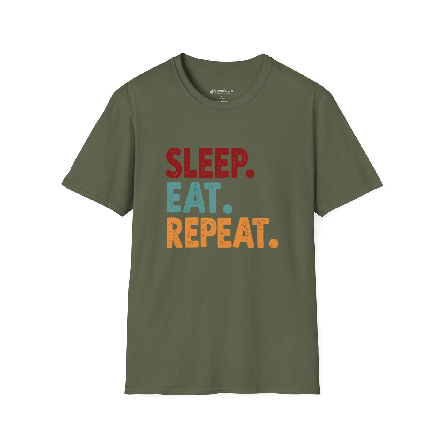 Sleep. Eat. Repeat. T-Shirt — Retro Foodie Tee