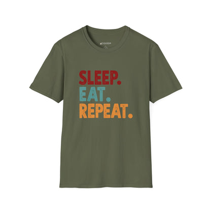 Sleep. Eat. Repeat. T-Shirt — Retro Foodie Tee