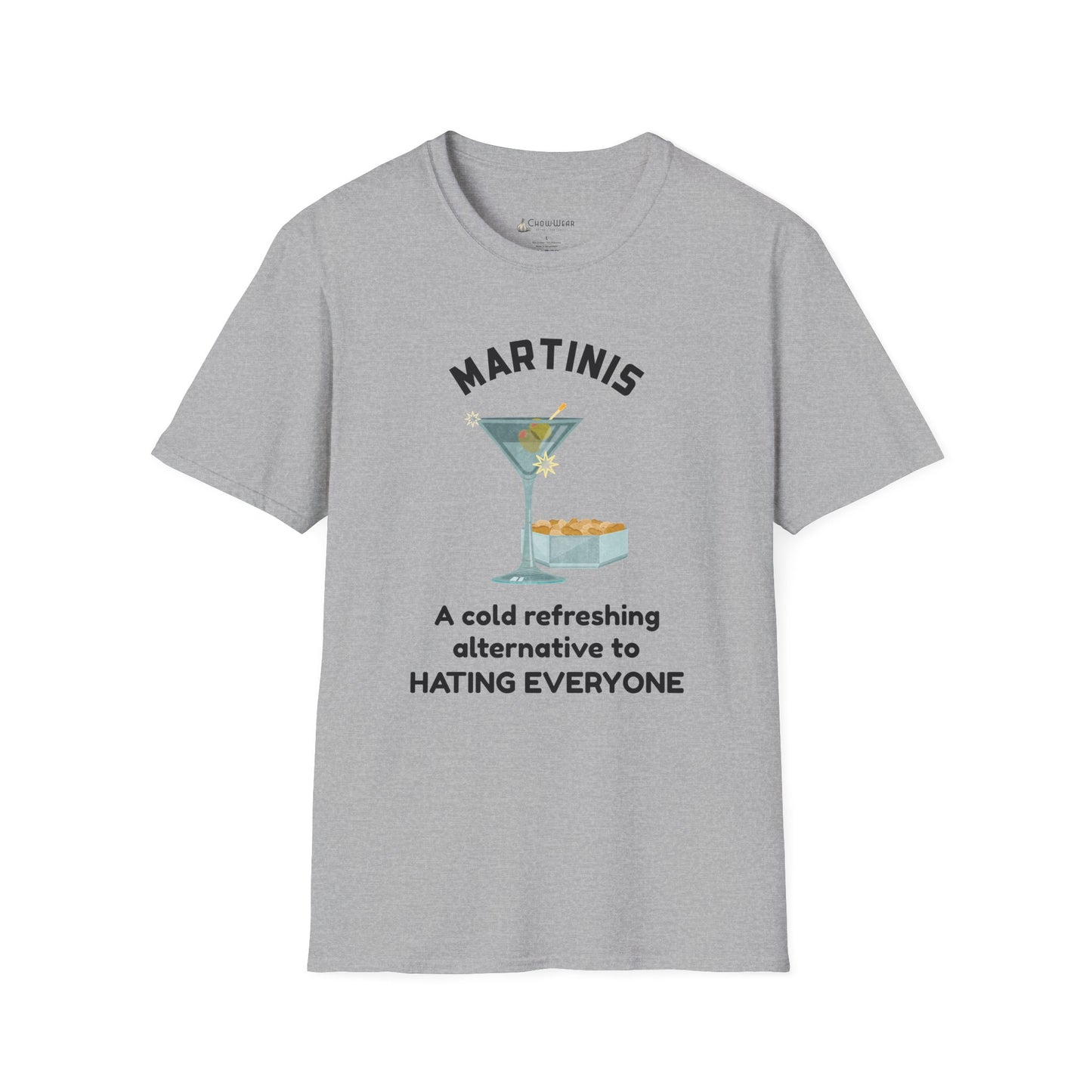 Martinis T‑Shirt — "A Cold Refreshing Alternative to Hating Everyone" Graphic Tee