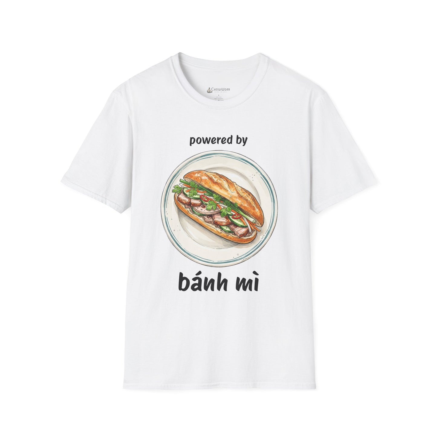 Bánh Mì T-Shirt — "Powered by Bánh Mì" Vietnamese Sandwich Tee