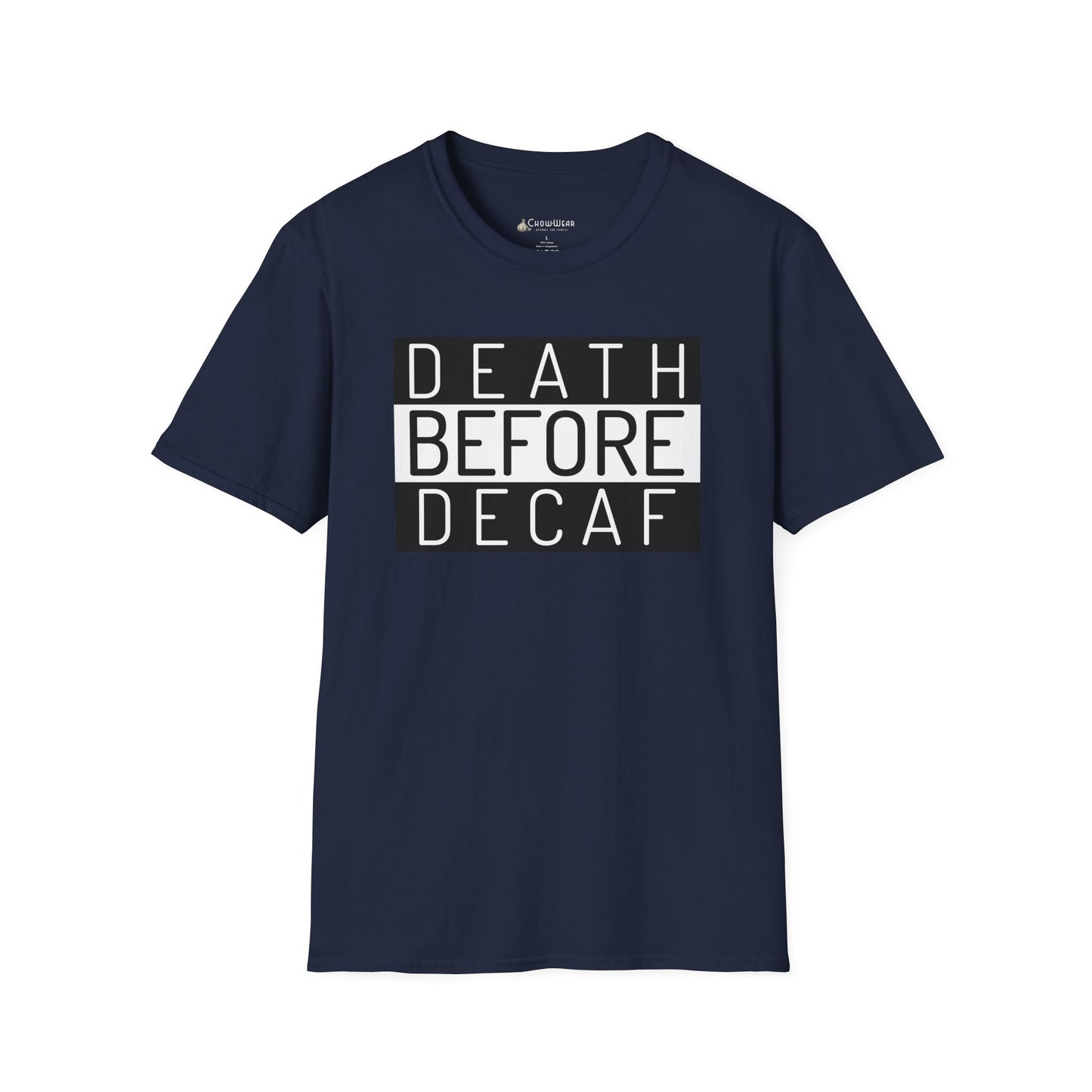 Death Before Decaf T-Shirt – Funny Coffee Lover Tee