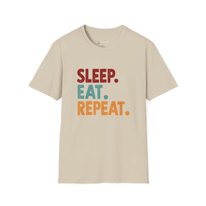 Sleep. Eat. Repeat. T-Shirt — Retro Foodie Tee