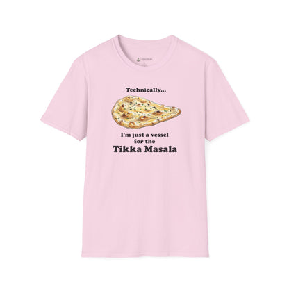 Naan Bread T-Shirt — “Technically I’m Just a Vessel for the Tikka Masala” Indian Food Tee