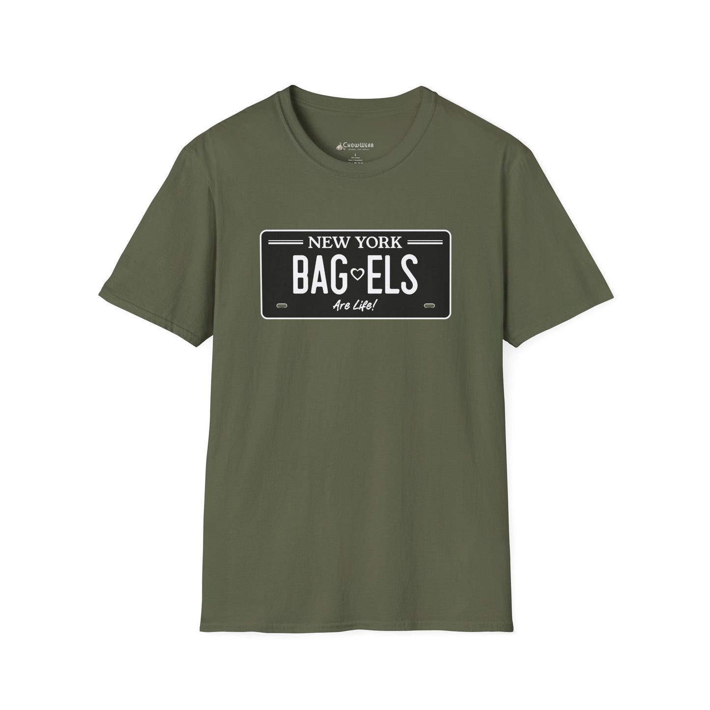Bagels Are Life T-Shirt — New York License Plate Design