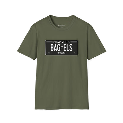 Bagels Are Life T-Shirt — New York License Plate Design