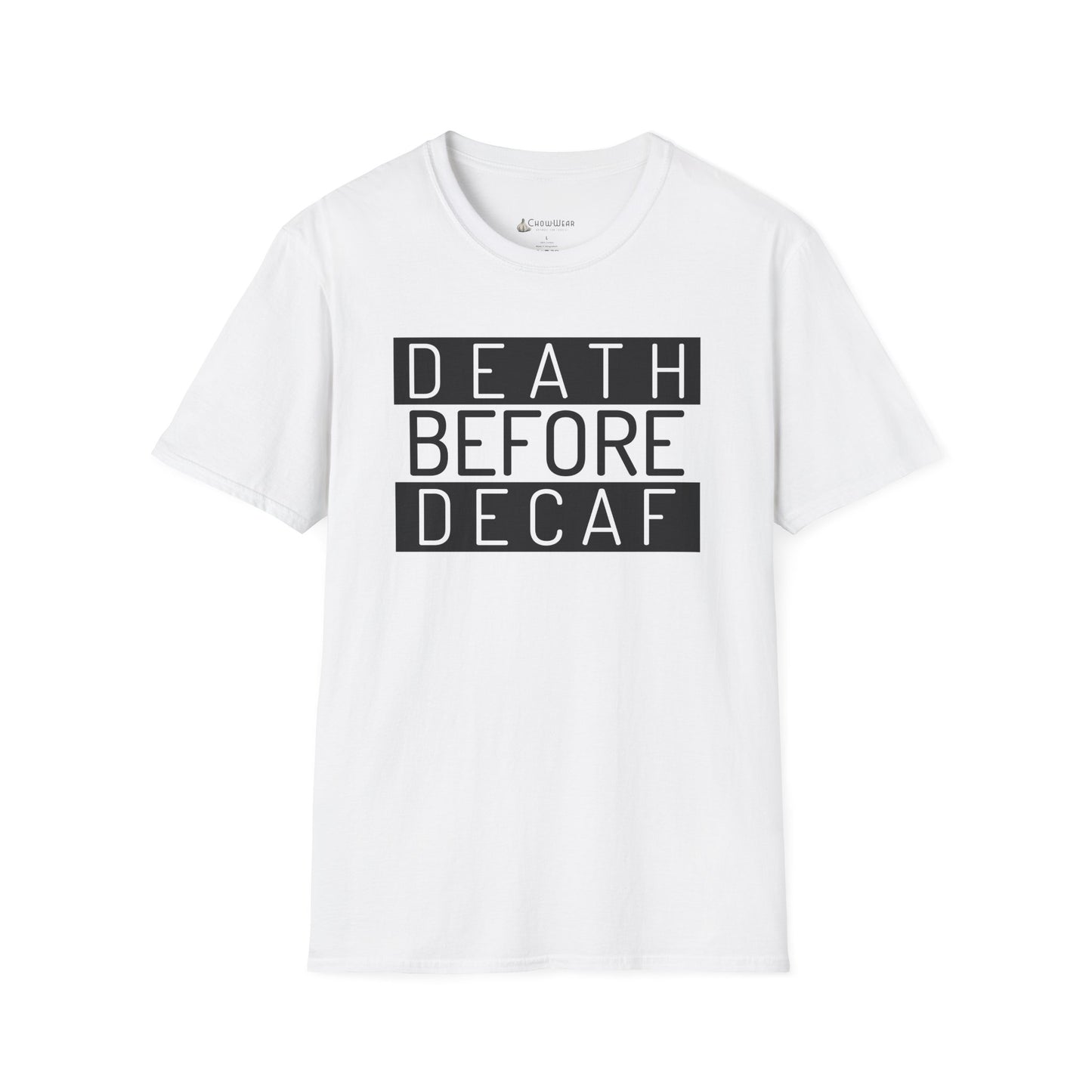 Death Before Decaf T-Shirt – Funny Coffee Lover Tee