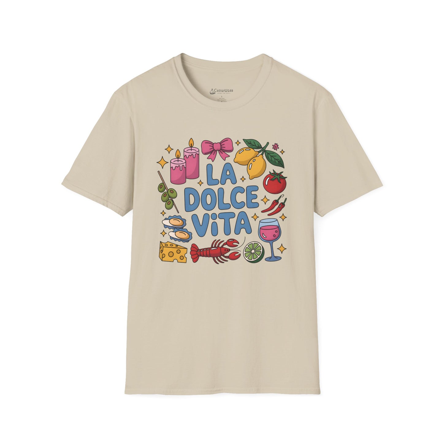La Dolce Vita  ("The Sweet Life") T-Shirt — Italian Food & Wine Graphic Tee