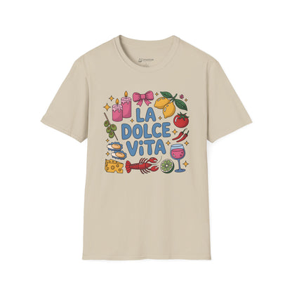 La Dolce Vita  ("The Sweet Life") T-Shirt — Italian Food & Wine Graphic Tee