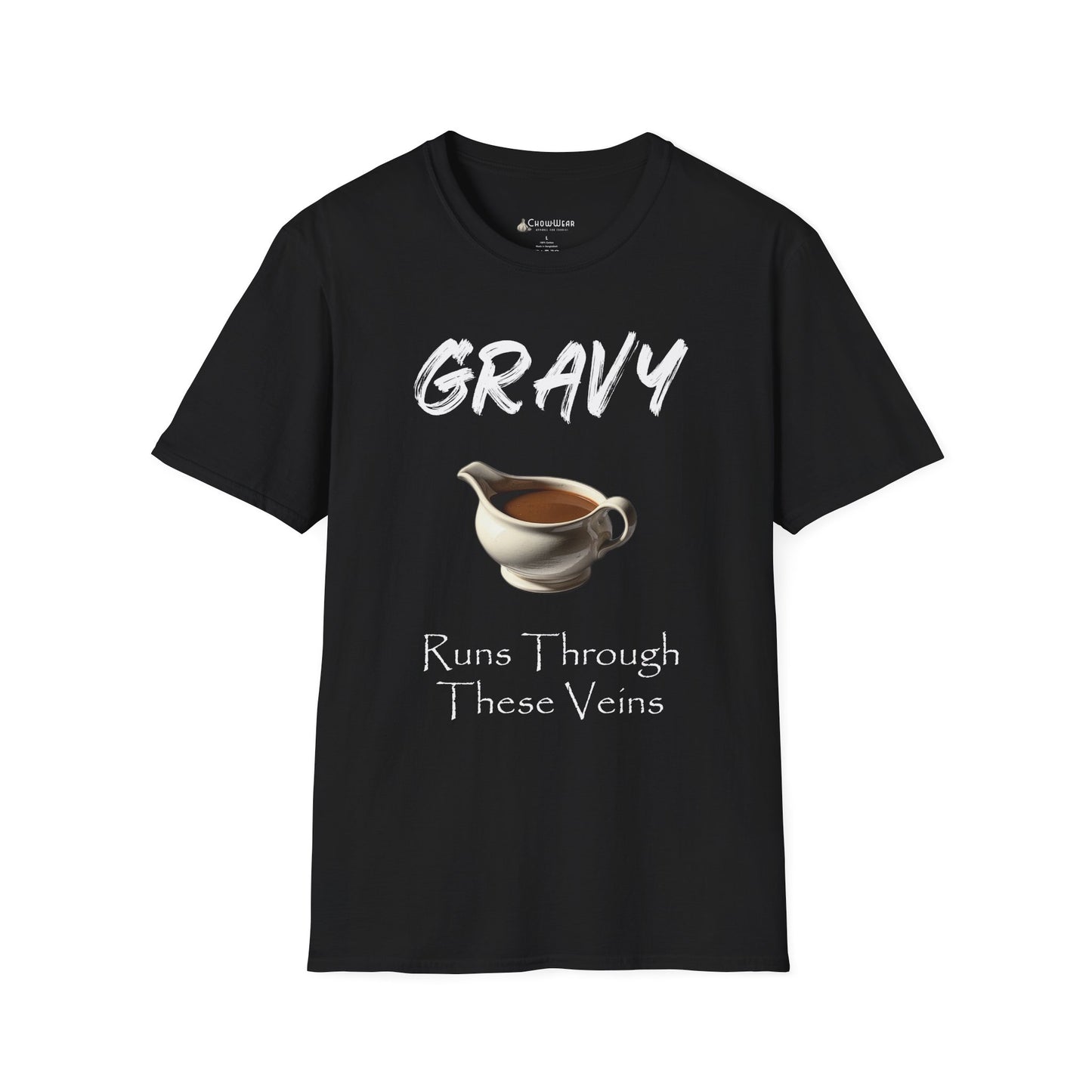 Gravy Runs Through These Veins T-Shirt — Funny Thanksgiving Comfort Food Tee