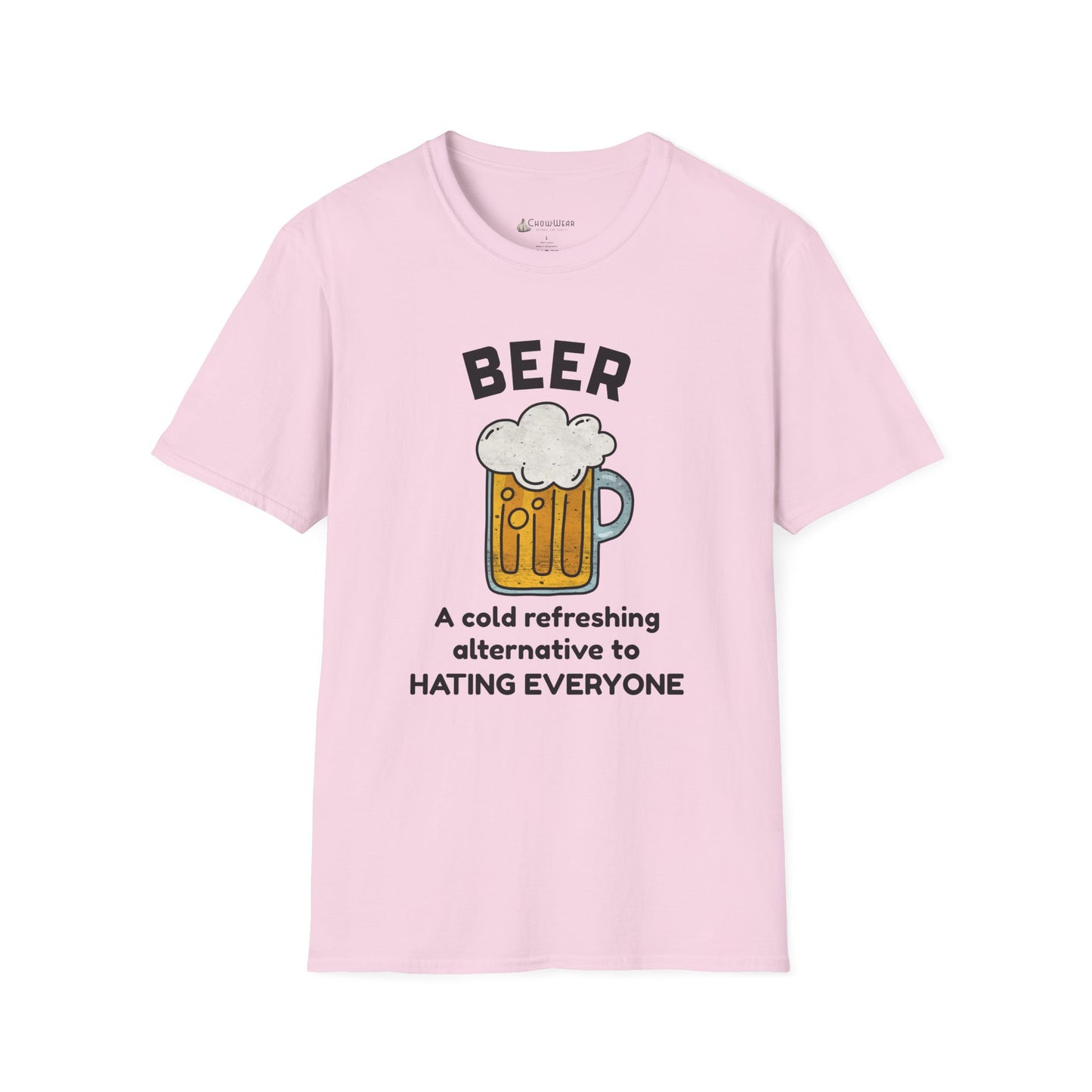 Beer T-Shirt — "Beer: A Cold Refreshing Alternative to Hating Everyone" Funny Tee