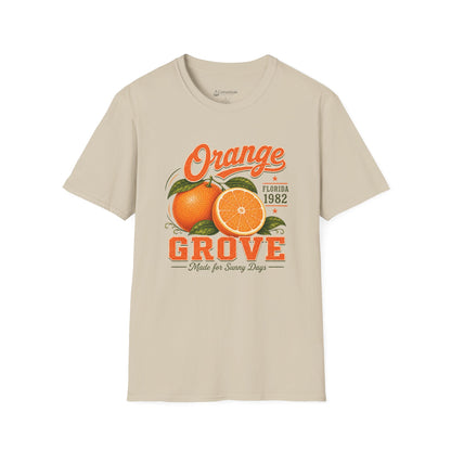 Orange Grove Vintage T-Shirt — Florida Fruit Citrus Graphic Tee