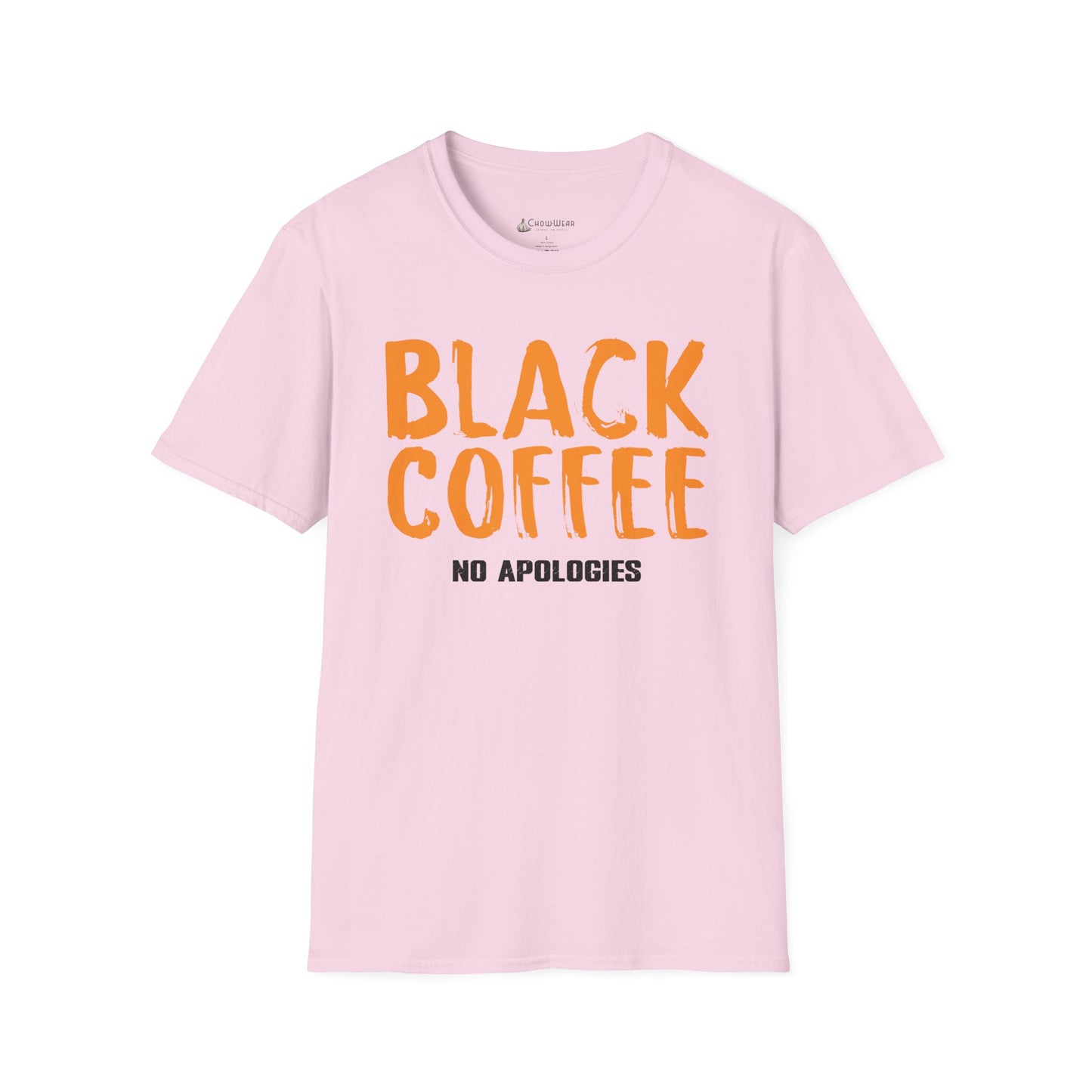 Black Coffee Tee – "Black Coffee No Apologies" Funny Caffeinated Shirt