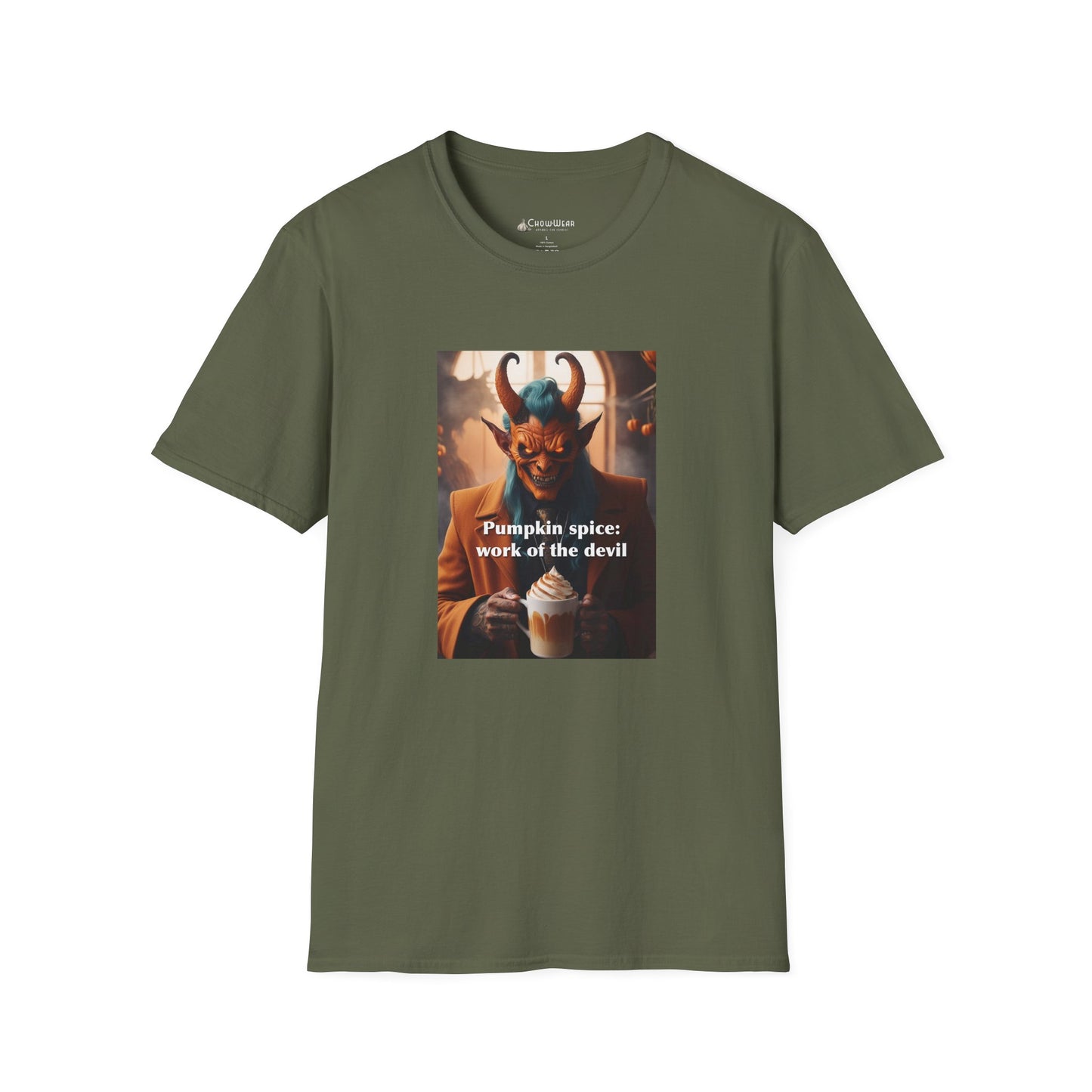 “Pumpkin Spice: Work of the Devil” Halloween Fall Holiday Season T-Shirt