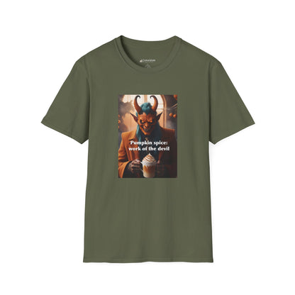 “Pumpkin Spice: Work of the Devil” Halloween Fall Holiday Season T-Shirt